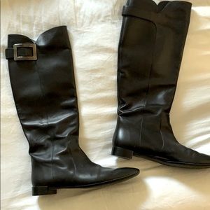 Black Roger Vivier leather calf boots size 42